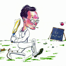 Caricatures gallery Fifty Not Out - caricature by Jon Asher